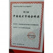 第十届中国技术市场金桥奖